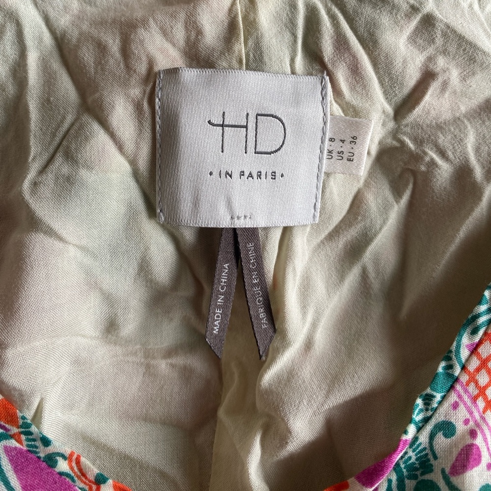 Anthropologie HD in Paris Medallion South Island Pink Floral Dress - Picture 3 of 6